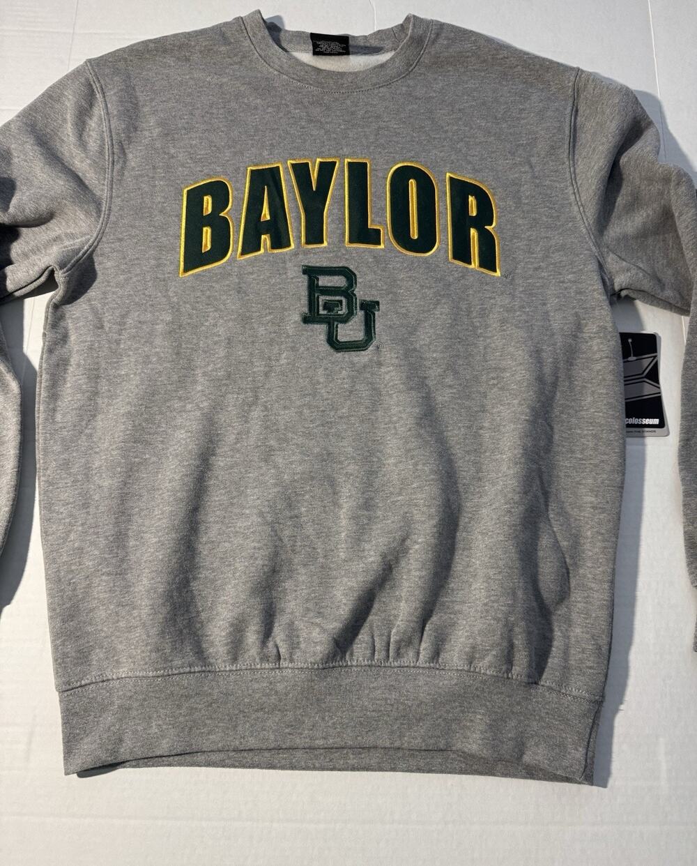 Colosseum Baylor Bears NCAA Crewneck Sweatshirt Gray Men’s Size M